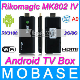 Rikomagic 802 IV Android TV Box Mini PC Android 4.2 JB RK3188 Quad Core ARM Cortex-A9 1.8GHz 2G/8G WiFi HDMI TV Receiver