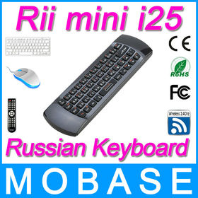 Russian Keyboard Rii mini i25 K25 Wireless Gaming Keyboard Air Mouse IR Remote Computer Peripherals for Mini PC Desktops Laptops