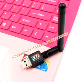 Free Shipping Mini USB WiFi 150Mbps Wireless Adapter 150M LAN Card 802.11n/g/b with Antenna # 8319