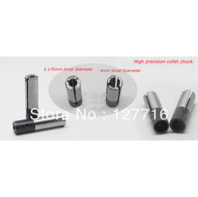 High accuracy 1pcs power collet chuck adapter for tools bits and cnc router parts, Outer Diameter 6.35mm,Inner Diameter 3.175mm