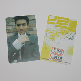 NEW k-pop EXO GROWL Kris photocard with autograph free shipping