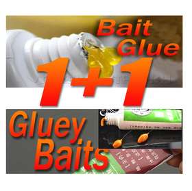 (1X Gluey Baits+1X Bait GLue) 2 Tubes of 40g Viscose Fishing Lure Gluey Bait Glue Carp Tool goods for fishing accessories
