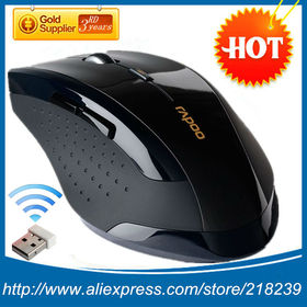 2.4G OEM Rapoo 7300 Wireless Mouse/Mice Black + Mini USB Receiver For PC Laptop/Notebook