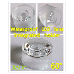 200pcs/lot, LED lens 60degree, waterproof PMMA lenses with lens holder set together, Match with Luxeon SEOUL EDISON & free ship