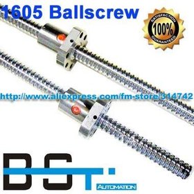 Free shipping for 1605 Ball screw -L550 / 440 / 270mm-C7 Anti Backlash Rolled Ballscrew +3pcs 1605 ballnut for linear CNC X Y Z