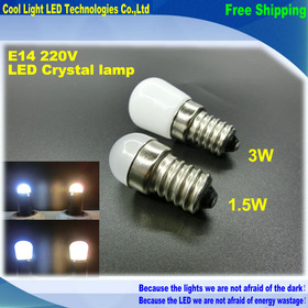 New Product E14 2W 3W Refrigerator LED lighting mini bulb AC220V~240V Bright indoor lamp for Fridge Freezer,1pcs/lot