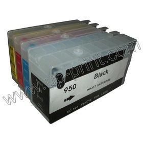 4pcs Refillable ink Cartridge For 950 951 8100 8600 8610 8620 8640 8680 8615 8625 with permanent chips