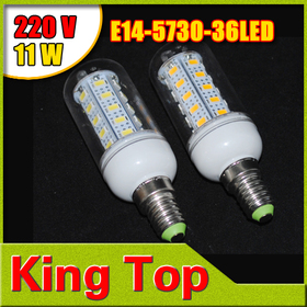 E14 5730 LED light Led lamp 220V Corn Bulbs E14 5730 36LEDs Lamps 5730 SMD 11W Energy Efficient E14 led lighting 5PCS/LOT new