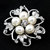 Min.order is $10 Free shipping High quality fashion pearl jewelry for women brooch pin flower shape zircon crystal brooch
