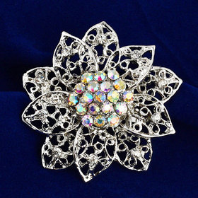 Min.order $10(can mix order)CRYSTAL BROOCH PIN brooches for wedding Alloy Flower Rhinestone Brooches,Free Shipping