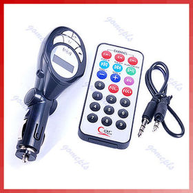 E93New Autós MP3 lejátszó FM Transmitter USB Pen Drive / SD / MMC kártyahely fekete