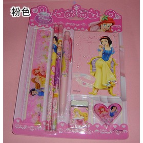 Stationery sets for kids school supplies pencil+note pads+ruler + sharpener Stationery gift 5sets/lot