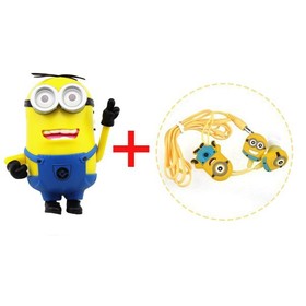 New despicable me minion Speaker portable mini speaker MP3/4 player with USB and Micro SD card Slot free shipping