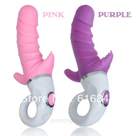 Two color sex toy for female masturbation vibrators female dildo triple stimulation adult sex products XYP0024-30