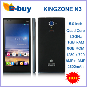  KINGZONE N3 4G LTE Cell Phones MTK6582 +6590 Quad Core 5'' Android 4.4 Corning Gorilla Glass IPS 1280*720 13MP Mobile