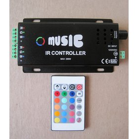 120W zenei infravörös vezérlő, 12V, 10A, 120W, Az RGB led szalag vagy RGB led spot lámpa