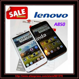 Gratis levering original Lenovo telefon A850 MT6582m Quad Core 5.5inch IPS Android 4.2 1GB/4GB russiske sprog 3G Mobiltelefon / Anna