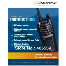 Trwała nowa pokrywa Uruchomienie radia żelaza IP57 wodoodporny Walkie talkie ZASTONE T -2000 8 Watts dwukierunkowy radia