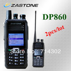 2pcs/lot Zastone DP860 Commercial Digital Radio UHF 400-470MHz digital walkie talkie 256 channels free shipping