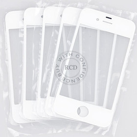Fehér külső üveg frontlencse képernyő iPhone 4 4S 4G csere Külső Objektív LCD képernyő digitalizáló nyitható Tools