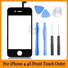 Black Front Glass Lens + Screen Digitizer For iS 4G Replacement For iPhone Screen Case + Opening Tools