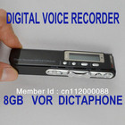 New 8G 8GB USB 650Hrs Digital Audio Voice Recorder Dictaphone Recorder Telephone MP3 storage Black With Retail Box