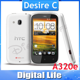 A320 Eredeti HTC Desire C / A320e Android GPS WIFI 3.5''TouchScreen 5MP kamera kártyafüggetlen mobiltelefon