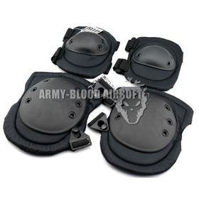 MIL-FORCE soft denim ALTA Tactical protective gear (knee pads. Elbow) (BK / CB) free shipping