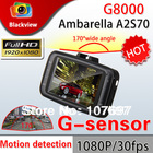 Ambarella G8000 CAR DVR Camera 2.7 inch LCD Screen Full HD 1080P 5M COMS Sensor 170degree lens with G-sensor vehicle DVR