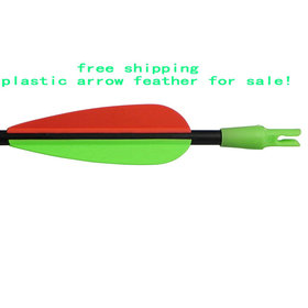 Hot sale archery shooting 100pcs arrow feather made by colorful plastic 2.25inch