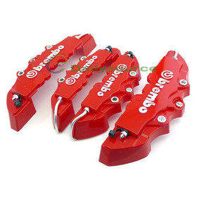 Sale 4x 3D Red Brembo Style Universal Disc Brake Caliper Covers Front & Rear free shipping