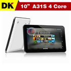 Good & Free shipping 10 inch tablet pc Allwinner a31s quad core Android 4.4 1GB 32GB Bluetooth HDMI Dual camera 10