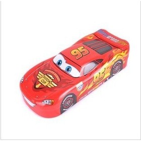 Free shipping 120pcs/lot Cars Multilayer Metal Stationery Cartoon Pencil Box Set Tinplate Stationery Gift For Children