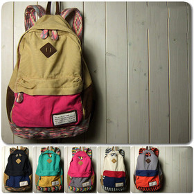NEW Japanese Women Girl Cool Color Matching BAG Schoolbag Bookbag Backpack
