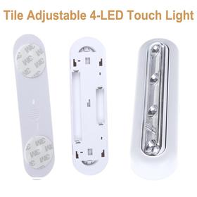 Sticky Wireless Super-magas fényerő 4 LED Izzók LED elemes Touch Tap éjszakai fény lámpák otthoni irodai szekrény