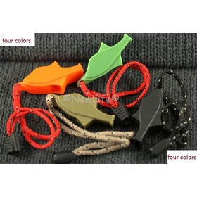 Dolphin Shape Plastic Whistle Sport Games Cheer Whistle & Lanyard Emergency Survival Whistle 20pcs