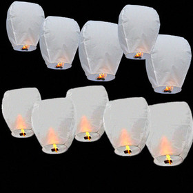 Fehér Lanterna De Papel kínai Sky lámpások Tűz Flying Gyertya kívánva lámpa Születésnapi Party Esküvő Xmas New Year