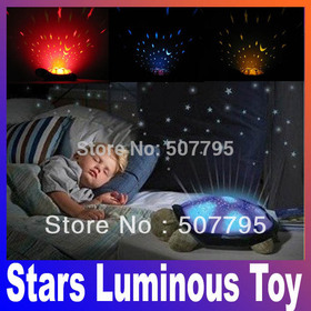 Feeding Stuffed Animals Plush Movies TV kids Classic Toy sleep turtle lights the stars Luminous toy pink gray drop shop