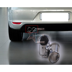 2X STAINLESS STEEL EXHAUST TAIL REAR MUFFLER TIP PIPE For VW Passat B6 06-10 CC 08-12 EOS 06-12 --CA00730