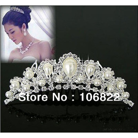 1 pcs Free shipping Noble pear bridal crown wedding tiaras wholesale free shippingLKT0004 Drop shopping