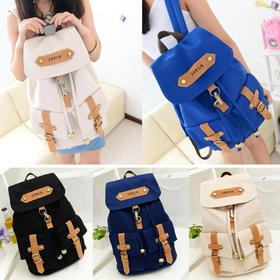 Fashion Cute Lady Girls Versatile Canvas Satchel Backpack Shoulder School Bag
