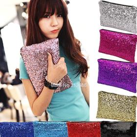 2014 Hot SALE New Fashion Style Women's Sparkle Spangle Day Clutch Evening Bag Wallet Purse Handbag 9 colors #7 7248