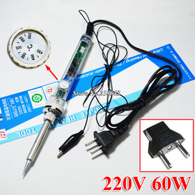  220-240V 60W Electric Soldering Iron Adjustable Temp 200~400 Celsius Internal heating Solder Heat up fast Welder Tools