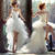 New Arrival Women's Fashinable Short Front with Trailing Wedding Dress