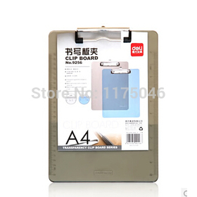 Free Shipping Office supplies clipboard a4 / transparent plastic plate holder / paper clip / office teaching supplies