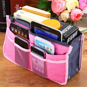 Functional Cosmetic Cases Book Storage Nylon Organizer Bag Handbag Purse Large Dual Mp3 Phone New Fashion Women Bags For Travel