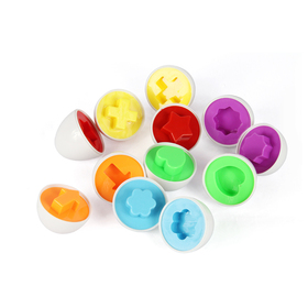 6 Mixed Shape Smart eggs,Simulation educational toy Kid Learning Kitchen Toy Tool