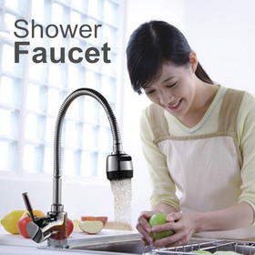 2 Functions Water Outlet Kitchen Sink Faucet With Plumbing Hose Two Spouts Kitchen Mixer Tap FREE SHIPPING