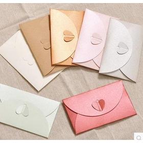 10x6cm fashion luxury mini invitation card case bag heart message card envelope--20pcs/lot