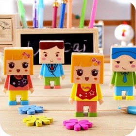 desktop gadgets mini cute cartoon villain pencil sharpener eraser kids stationery school stuff office funny supplies